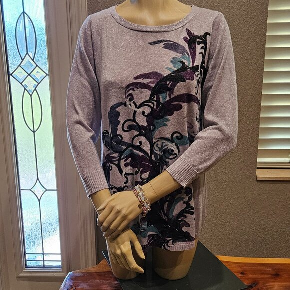 NWT Shimmery thin pretty sweater, not heavy, size large - Picture 1 of 6